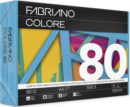 SADIPAL Paquete de papel Fabriano color azul A4 500 hojas 80g
