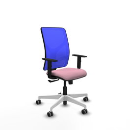 PIQUERAS Y CRESPO Silla de oficina Motilla con mecanismo Sincro, Rosa y Azul