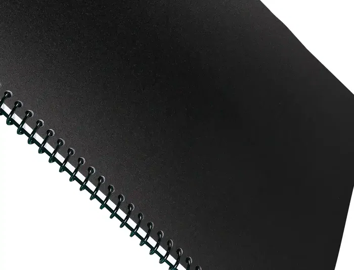 Liderpapel Tapa Encuadernacion Polipropileno Din A4 0.8mm Negro Opaco Paquete 50 Unidades