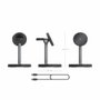 AISENS Cargador Inalámbrico 3 en 1 de 15W para Móvil, Apple Watch y Auriculares, Negro