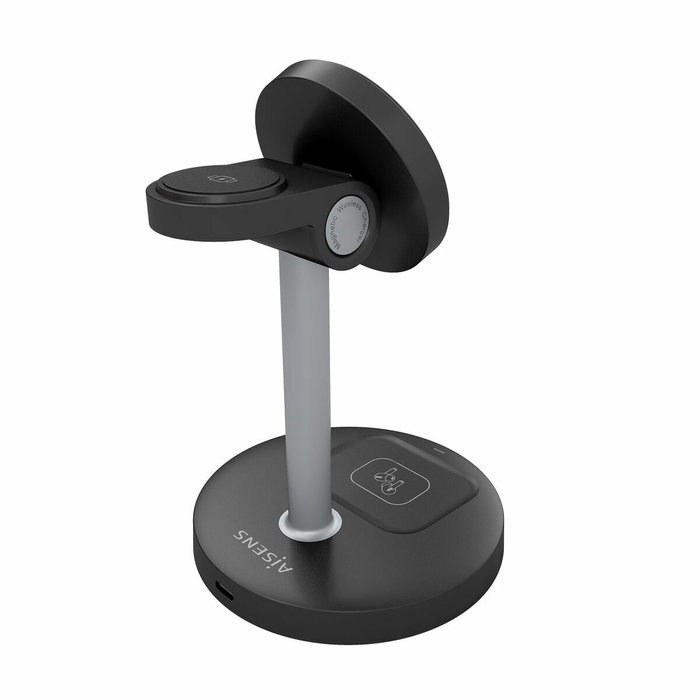 AISENS Cargador Inalámbrico 3 en 1 de 15W para Móvil, Apple Watch y Auriculares, Negro AISENS Cargador Inalámbrico 3 en 1 de 15W para Móvil, Apple Watch y Auriculares, Negro