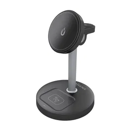 AISENS Cargador Inalámbrico 4 en 1 15W USB-C para Móvil Apple Watch y Auriculares con Estuche de Carga Negro