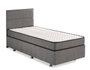 Hanah Home Conjunto Colchón Individual Base y Cabecero Gris 100x200 cm con Arcón y Muelles Múltiples