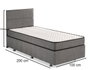 Hanah Home Conjunto Colchón Individual Base y Cabecero Gris 100x200 cm con Arcón y Muelles Múltiples