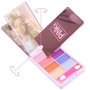 Nice Mini Espejo de Maquillaje con 8 Sombras de Ojos y Aplicador de Doble Punta - Pink It