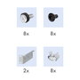 LogiLink Estante ajustable de 19 pulgadas para racks de 600 mm de profundidad, negro