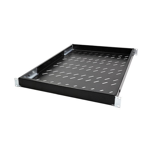 LogiLink Estante ajustable de 19 pulgadas para racks de 600 mm de profundidad, negro
