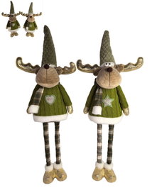 DKD Home Decor Figura Reno Dorado Surtido de 2 Unidades