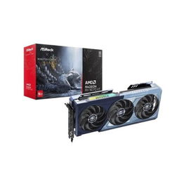 ASRock Tarjeta Gráfica Radeon RX 9070 XT 16GB GDDR6 Monster Hunter Wild, 4096 Procesadores, 2970 MHz Boost, PCIe 5.0, Ref. 90-GA6FZZ-00UANZ