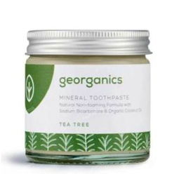 GEORGANICS Dentífrico Mineral Árbol de Té Crema 60ml, Sin Flúor, Vegano, Orgánico