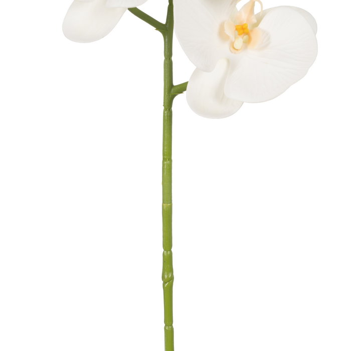 Flor Orquídea Blanco Goma Decoración 96 cm (Set de 6)