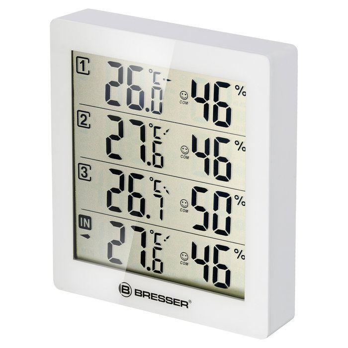 Bresser 7000020GYE000 Higrómetro y Termómetro Interior/Exterior Blanco
