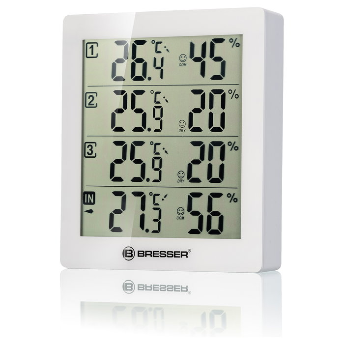 Bresser 7000020GYE000 Higrómetro y Termómetro Interior/Exterior Blanco