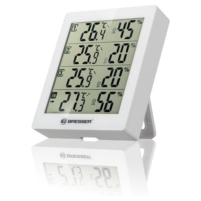 Bresser 7000020GYE000 Higrómetro y Termómetro Interior/Exterior Blanco