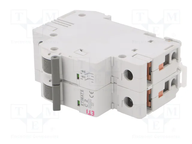 ETI POLAM Interruptor magnetotérmico ETIMAT 6 2P C2 2A 6kA ETI POLAM Interruptor magnetotérmico ETIMAT 6 2P C2 2A 6kA