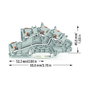 WAGO 2203-7642 Terminal de conexión Push-in CAGE CLAMP, gris