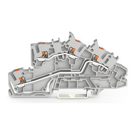 WAGO 2203-7642 Clema de conexión para niveles de instalación, L/L, Push-in CAGE CLAMP, gris