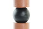 DKD Home Decor Portavelas Resina Terracota Negro 6 x 19.5 x 6 cm (4 Unidades)
