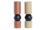DKD Home Decor Portavelas Resina Terracota Negro 6 x 19.5 x 6 cm (4 Unidades)