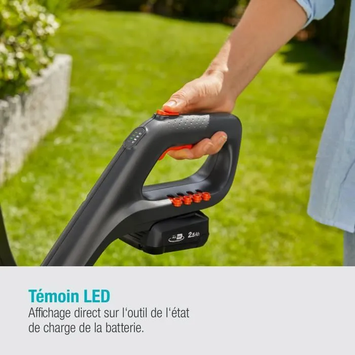 Gardena Recortadora de Césped ComfortCut 23/18V P4A, Ancho de Corte 23 cm, Incluye Batería y Cargador