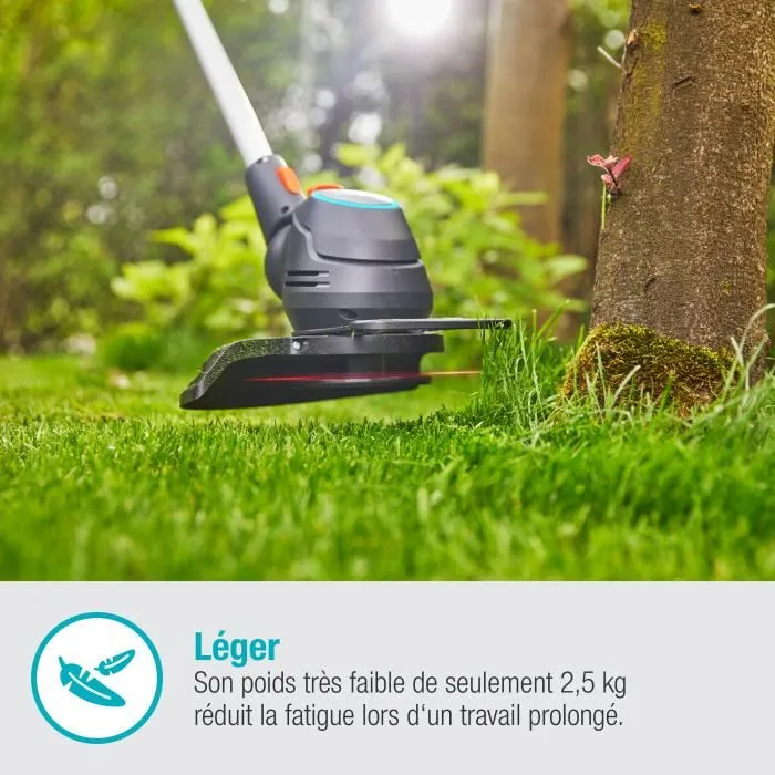 Gardena Recortadora de Césped ComfortCut 23/18V P4A, Ancho de Corte 23 cm, Incluye Batería y Cargador