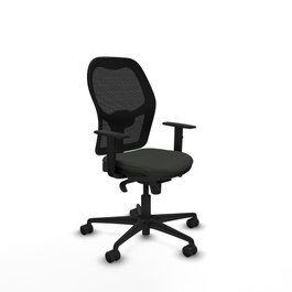 PIQUERAS Y CRESPO Silla de oficina Jorquera con mecanismo Sincro en Negro