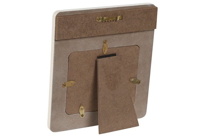 DKD Home Decor Marco de Fotos 10x10 Baby Beige Multicolor 15.5 x 3 x 17 cm