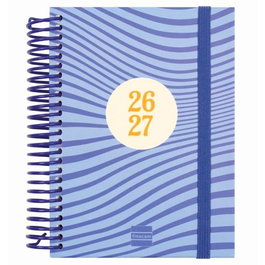 Finocam Agenda Diva para Estudiantes Espiral Olas Curso 2026-2027 120x164mm