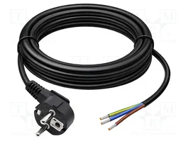 QOLTEC Cable de alimentación HD5VV-F 3G1,5mm2 CEE 7/7 3m