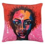 Ixia Cojín de Decoración Rostro en Terciopelo 50 x 50 cm
