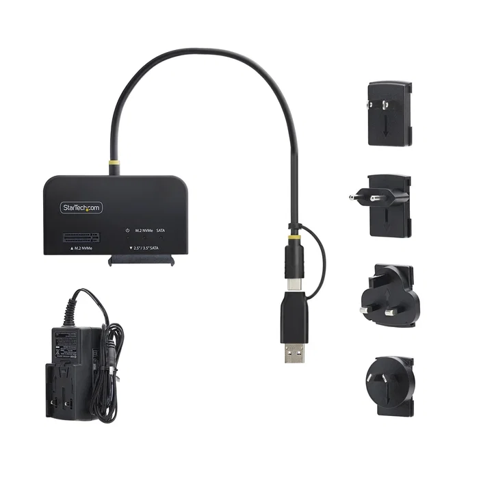 StarTech Adaptador USB-C/USB-A a NVMe M.2 y SATA 2.5/3.5in 10Gbps StarTech Adaptador USB-C/USB-A a NVMe M.2 y SATA 2.5/3.5in 10Gbps