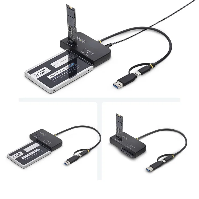 StarTech Adaptador USB-C/USB-A a NVMe M.2 y SATA 2.5/3.5in 10Gbps StarTech Adaptador USB-C/USB-A a NVMe M.2 y SATA 2.5/3.5in 10Gbps