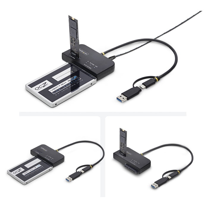 StarTech Adaptador USB-C/USB-A a NVMe M.2 y SATA 2.5/3.5in 10Gbps StarTech Adaptador USB-C/USB-A a NVMe M.2 y SATA 2.5/3.5in 10Gbps