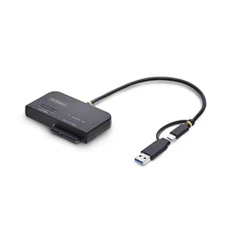StarTech.com Adaptador USB-C/USB-A a NVMe M.2 y SATA 2.5/3.5in 10Gbps - Lector de SSD Externo - Sin Herramientas - B+M/M-Key - Unidad de Disco Duro