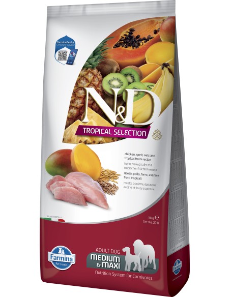 Farmina N&D Dog Tropical Selection Pollo Adult Med/Max 10kg Farmina N&D Dog Tropical Selection Pollo Adult Med/Max 10kg