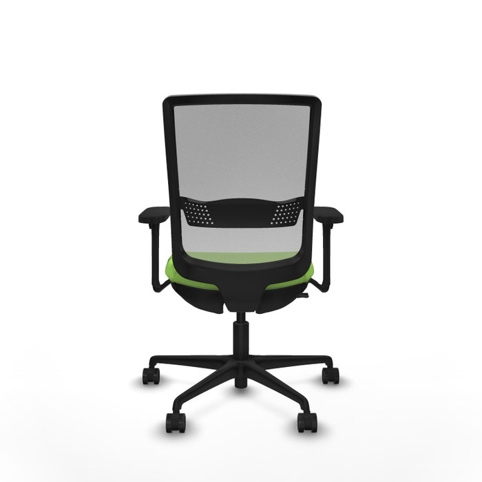 PIQUERAS Y CRESPO Silla de oficina Haches con mecanismo Sincro/Traslack, Tela Pistacho y Malla Gris