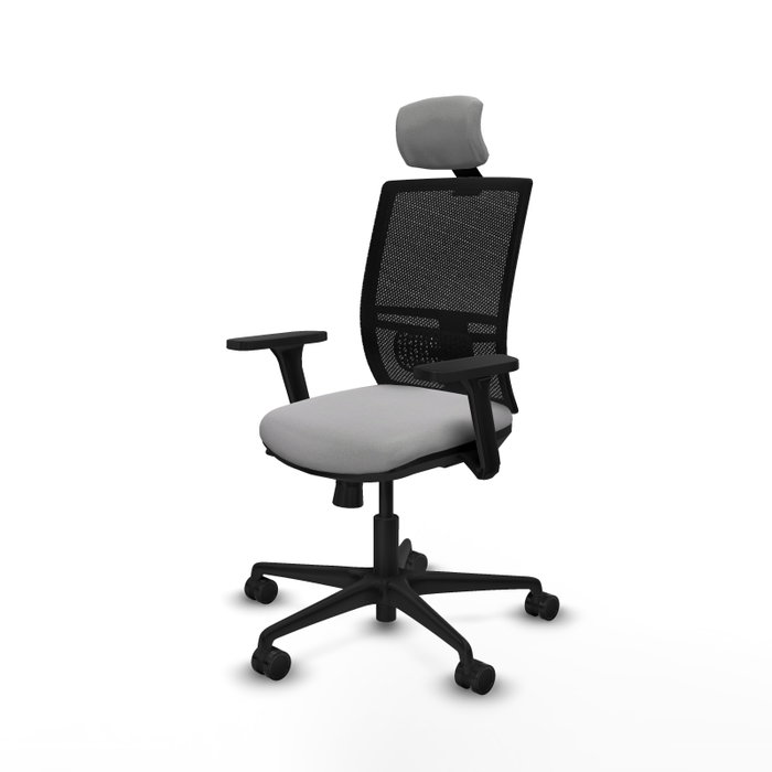 PIQUERAS Y CRESPO Silla de oficina Yunquera con mecanismo Sincro/Traslack, Gris claro y Negro PIQUERAS Y CRESPO Silla de oficina Yunquera con mecanismo Sincro/Traslack, Gris claro y Negro
