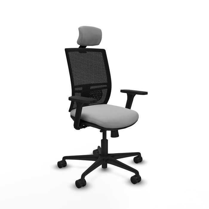 PIQUERAS Y CRESPO Silla de oficina Yunquera con mecanismo Sincro/Traslack, Gris claro y Negro PIQUERAS Y CRESPO Silla de oficina Yunquera con mecanismo Sincro/Traslack, Gris claro y Negro