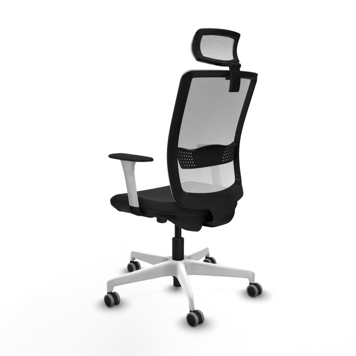 PIQUERAS Y CRESPO Silla de oficina Haches con mecanismo Sincro/Traslack Negro y Blanco PIQUERAS Y CRESPO Silla de oficina Haches con mecanismo Sincro/Traslack Negro y Blanco