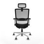 PIQUERAS Y CRESPO Silla de oficina Haches con mecanismo Sincro/Traslack Negro y Blanco