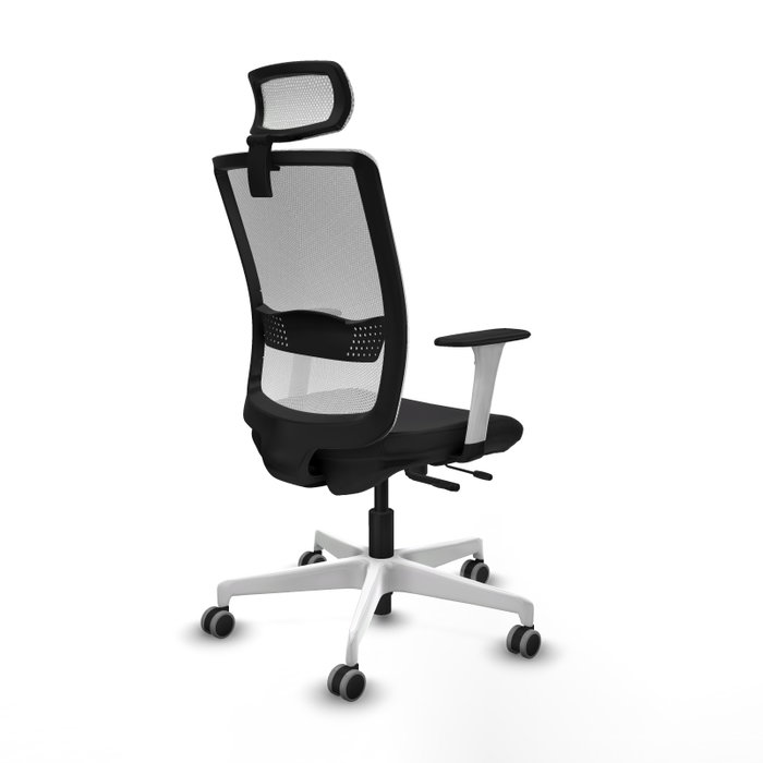 PIQUERAS Y CRESPO Silla de oficina Haches con mecanismo Sincro/Traslack Negro y Blanco PIQUERAS Y CRESPO Silla de oficina Haches con mecanismo Sincro/Traslack Negro y Blanco