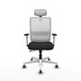 PIQUERAS Y CRESPO Silla de oficina Haches con mecanismo Sincro/Traslack Negro y Blanco