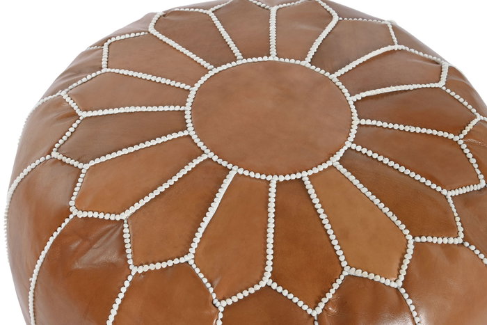 DKD Home Decor Loft Cojín Suelo Camel Polipiel 50 x 50 x 40 cm