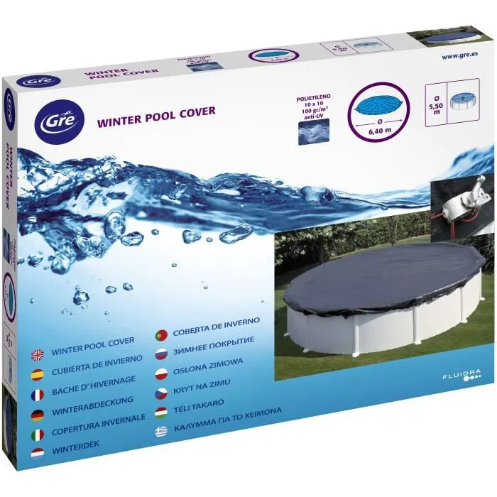 Gre Winter Tarpaulin 180G/m² para piscina Ø4 / 4.6 m - GRE8412081306988