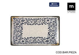 La Mediterranea Fuente Rectangular Nira Elite Brillo 25x15cm