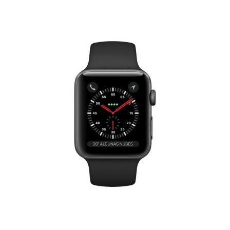 APPLE WATCH SERIES 3 GPS CELLULAR 42mm CAJA ALUMINIO GRIS ESPACIAL CON CORREA DEPORTIVA NEGRA - MTH