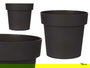 Ibergarden Maceta de Plástico Antracita 16 cm Diámetro x 15 cm Alto (Set de 12)