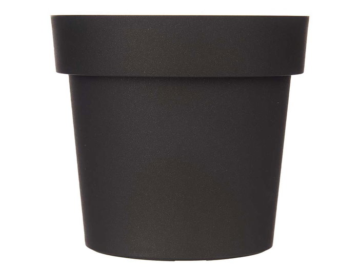 Ibergarden Maceta de Plástico Antracita 16 cm Diámetro x 15 cm Alto (Set de 12)