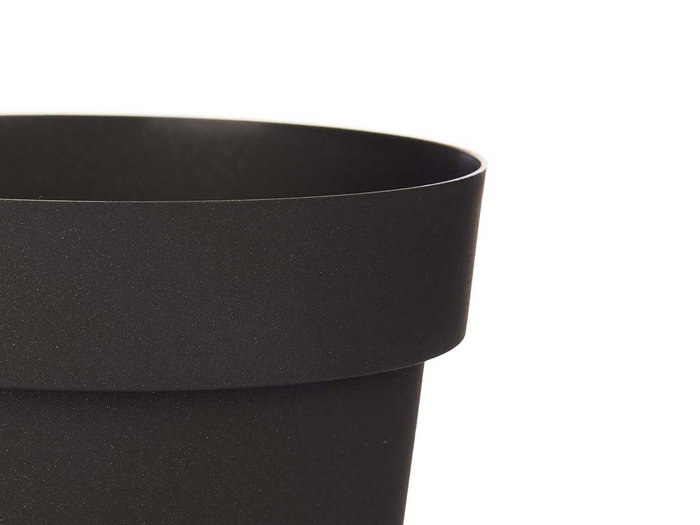 Ibergarden Maceta de Plástico Antracita 16 cm Diámetro x 15 cm Alto (Set de 12)