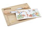 DKD Home Decor Set de 4 Tablas de Aperitivo Tropic Garden Multicolor de Bambú y Gres de 24,5x20x1,2 cm